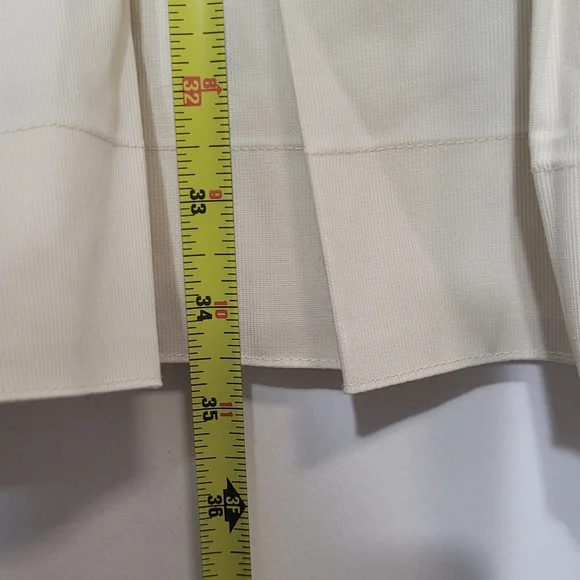 & Others Stories Ivory Cotton Pleated Bottom Pockets Business Zipper Back Sz 40 - Picture 13 of 13